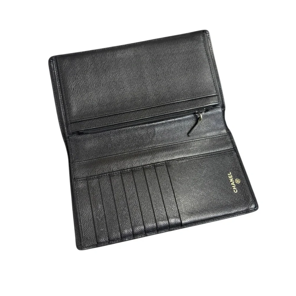 Chanel bifold vintage long wallet